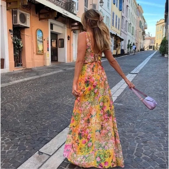 For Love And Lemons Floral High Low Dress - Picture 2 of 10